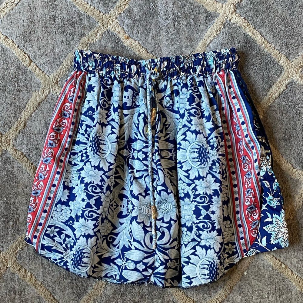 Floral Boho Womens Skort